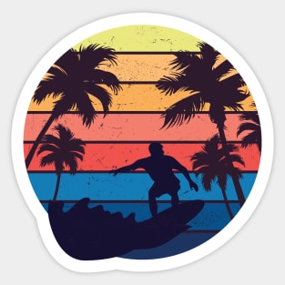 vintage summer surfer Sticker